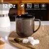 imageLERATIO 12OZ Ceramic Coffee Mugs Set of 6 Large Porcelain Coffee Cups With Large Handle For LatteCappuccinoMilkCocoaDishwasherampampMicrowave Safe Mug SetsIdeal for ManWomanDad MomKahkireactive glaze5