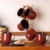imageLERATIO 12OZ Ceramic Coffee Mugs Set of 6 Large Porcelain Coffee Cups With Large Handle For LatteCappuccinoMilkCocoaDishwasherampampMicrowave Safe Mug SetsIdeal for ManWomanDad MomKahkireactive glaze2