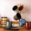 imageLERATIO 12OZ Ceramic Coffee Mugs Set of 6 Large Porcelain Coffee Cups With Large Handle For LatteCappuccinoMilkCocoaDishwasherampampMicrowave Safe Mug SetsIdeal for ManWomanDad MomKahkireactive glazeMixing