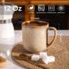 imageLERATIO 12OZ Ceramic Coffee Mugs Set of 6 Large Porcelain Coffee Cups With Large Handle For LatteCappuccinoMilkCocoaDishwasherampampMicrowave Safe Mug SetsIdeal for ManWomanDad MomKahkireactive glazeMixing