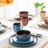 imageLERATIO 12OZ Ceramic Coffee Mugs Set of 6 Large Porcelain Coffee Cups With Large Handle For LatteCappuccinoMilkCocoaDishwasherampampMicrowave Safe Mug SetsIdeal for ManWomanDad MomKahkireactive glazeMixing