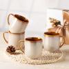 imageLERATIO 12OZ Ceramic Coffee Mugs Set of 6 Large Porcelain Coffee Cups With Large Handle For LatteCappuccinoMilkCocoaDishwasherampampMicrowave Safe Mug SetsIdeal for ManWomanDad MomKahkireactive glaze1