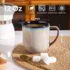 imageLERATIO 12OZ Ceramic Coffee Mugs Set of 6 Large Porcelain Coffee Cups With Large Handle For LatteCappuccinoMilkCocoaDishwasherampampMicrowave Safe Mug SetsIdeal for ManWomanDad MomKahkireactive glaze6