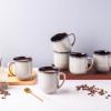 imageLERATIO 12OZ Ceramic Coffee Mugs Set of 6 Large Porcelain Coffee Cups With Large Handle For LatteCappuccinoMilkCocoaDishwasherampampMicrowave Safe Mug SetsIdeal for ManWomanDad MomKahkireactive glaze6