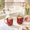 imageLERATIO 12OZ Ceramic Coffee Mugs Set of 6 Large Porcelain Coffee Cups With Large Handle For LatteCappuccinoMilkCocoaDishwasherampampMicrowave Safe Mug SetsIdeal for ManWomanDad MomKahkireactive glaze2