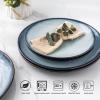 imageLERATIO Ceramic Dinner Plates Set of 6 105 Inch Handmade Reactive Glaze Porcelain Plates Coupe Shape Dinnerware Dishes Set for KitchenOvenampamp Microwave ampamp Dishwasher Safe Scratch ResistantBlueReactiveGray Blue