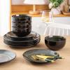 imageLERATIO Ceramic Dinner Plates Set of 6 105 Inch Handmade Reactive Glaze Porcelain Plates Coupe Shape Dinnerware Dishes Set for KitchenOvenampamp Microwave ampamp Dishwasher Safe Scratch ResistantBlueReactiveGreen