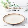 imageLERATIO Ceramic Dinner Plates Set of 6 105 Inch Handmade Reactive Glaze Porcelain Plates Coupe Shape Dinnerware Dishes Set for KitchenOvenampamp Microwave ampamp Dishwasher Safe Scratch ResistantGray BlueReactiveKahki
