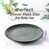 imageLERATIO Ceramic Dinner Plates Set of 6 105 Inch Handmade Reactive Glaze Porcelain Plates Coupe Shape Dinnerware Dishes Set for KitchenOvenampamp Microwave ampamp Dishwasher Safe Scratch ResistantGray BlueReactiveGreen