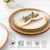 imageLERATIO Ceramic Dinner Plates Set of 6 105 Inch Handmade Reactive Glaze Porcelain Plates Coupe Shape Dinnerware Dishes Set for KitchenOvenampamp Microwave ampamp Dishwasher Safe Scratch ResistantBlueReactiveKahki