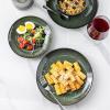 imageLERATIO Ceramic Dinner Plates Set of 6 105 Inch Handmade Reactive Glaze Porcelain Plates Coupe Shape Dinnerware Dishes Set for KitchenOvenampamp Microwave ampamp Dishwasher Safe Scratch ResistantGray BlueReactiveGreen