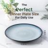 imageLERATIO Ceramic Dinner Plates Set of 6 105 Inch Handmade Reactive Glaze Porcelain Plates Coupe Shape Dinnerware Dishes Set for KitchenOvenampamp Microwave ampamp Dishwasher Safe Scratch ResistantGray BlueReactiveGray Blue