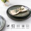 imageLERATIO Ceramic Dinner Plates Set of 6 105 Inch Handmade Reactive Glaze Porcelain Plates Coupe Shape Dinnerware Dishes Set for KitchenOvenampamp Microwave ampamp Dishwasher Safe Scratch ResistantGray BlueReactiveGreen