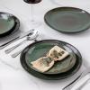 imageLERATIO Ceramic Dinner Plates Set of 6 105 Inch Handmade Reactive Glaze Porcelain Plates Coupe Shape Dinnerware Dishes Set for KitchenOvenampamp Microwave ampamp Dishwasher Safe Scratch ResistantGray BlueReactiveGreen