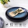 imageLERATIO Ceramic Dinner Plates Set of 6 105 Inch Handmade Reactive Glaze Porcelain Plates Coupe Shape Dinnerware Dishes Set for KitchenOvenampamp Microwave ampamp Dishwasher Safe Scratch ResistantBlueReactiveBlue