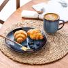 imageLERATIO Ceramic Dinnerware Sets for 4Handcraft Stoneware Plates and Bowls SetsHighly Chip and Crack Resistant  Dishwasher ampamp Microwave ampamp Oven Safe Dishes setReactive Glaze Dinnerware Service for 4Dreamy MoonlightBlue
