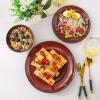 imageLERATIO Ceramic Dinnerware Sets for 4Handcraft Stoneware Plates and Bowls SetsHighly Chip and Crack Resistant  Dishwasher ampamp Microwave ampamp Oven Safe Dishes setReactive Glaze Dinnerware Service for 4Dreamy MoonlightRed