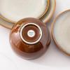 imageLERATIO Ceramic Dinnerware Sets for 4Handcraft Stoneware Plates and Bowls SetsHighly Chip and Crack Resistant  Dishwasher ampamp Microwave ampamp Oven Safe Dishes setReactive Glaze Dinnerware Service for 4Dreamy MoonlightKahki