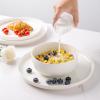 imageLERATIO Ceramic Dinnerware Sets for 4Handcraft Stoneware Plates and Bowls SetsHighly Chip and Crack Resistant  Dishwasher ampamp Microwave ampamp Oven Safe Dishes setReactive Glaze Dinnerware Service for 4Dreamy MoonlightWave Pearl White