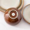 imageLERATIO Ceramic Dinnerware Sets for 4Handcraft Stoneware Plates and Bowls SetsHighly Chip and Crack Resistant  Dishwasher ampamp Microwave ampamp Oven Safe Dishes setReactive Glaze Dinnerware Service for 4Dreamy MoonlightKahki
