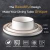 imageLERATIO Ceramic Dinnerware Sets for 6 High Edge Stoneware Plates and Bowls Set Chip and Crack Resistant  Oven ampamp Dishwasher ampamp Microwave Safe Dishes Set Service for 6 Vanilla WhiteVanilla White