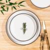 imageLERATIO Ceramic Dinnerware Sets for 6 High Edge Stoneware Plates and Bowls Set Chip and Crack Resistant  Oven ampamp Dishwasher ampamp Microwave Safe Dishes Set Service for 6 Vanilla WhiteWhite