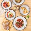 imageLERATIO Ceramic Dinnerware Sets for 6 High Edge Stoneware Plates and Bowls Set Chip and Crack Resistant  Oven ampamp Dishwasher ampamp Microwave Safe Dishes Set Service for 6 Vanilla WhiteWhite