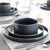 imageLERATIO Ceramic Dinnerware Sets for 6 High Edge Stoneware Plates and Bowls Set Chip and Crack Resistant  Oven ampamp Dishwasher ampamp Microwave Safe Dishes Set Service for 6 Vanilla WhiteSpeckeld Black