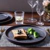 imageLERATIO Ceramic Plates80 Inch Flat Salad Plates Set of 6High Edge Modern plates for KitchenMicrowave ampamp Dishwasher ampamp Oven Safe Scratch Resistant Dishes SetMatte White with RimRoasted SesameBrown Rim