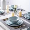 imageLERATIO Ceramic Plates80 inch Salad Plates Set of 6Handmade Porcelain Plates for kitchen with Wavy EdgeMicrowave ampamp Dishwasher ampamp Oven SafeLight weight ampamp Scratch Resistant DishesWhiteSea WaveLight Blue
