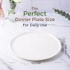 imageLERATIO Ceramic Plates80 inch Salad Plates Set of 6Handmade Porcelain Plates for kitchen with Wavy EdgeMicrowave ampamp Dishwasher ampamp Oven SafeLight weight ampamp Scratch Resistant DishesWhiteSea WaveWhite