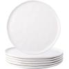 imageLERATIO Ceramic Plates80 inch Salad Plates Set of 6Handmade Porcelain Plates for kitchen with Wavy EdgeMicrowave ampamp Dishwasher ampamp Oven SafeLight weight ampamp Scratch Resistant DishesWhiteSea WaveWhite