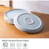 imageLERATIO Ceramic Plates80 inch Salad Plates Set of 6Handmade Porcelain Plates for kitchen with Wavy EdgeMicrowave ampamp Dishwasher ampamp Oven SafeLight weight ampamp Scratch Resistant DishesWhiteSea WaveLight Blue
