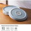 imageLERATIO Ceramic Plates80 inch Salad Plates Set of 6Handmade Porcelain Plates for kitchen with Wavy EdgeMicrowave ampamp Dishwasher ampamp Oven SafeLight weight ampamp Scratch Resistant DishesWhiteSea WaveLight Blue