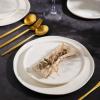 imageLERATIO Ceramic Plates80 inch Salad Plates Set of 6Handmade Porcelain Plates for kitchen with Wavy EdgeMicrowave ampamp Dishwasher ampamp Oven SafeLight weight ampamp Scratch Resistant DishesWhiteSea WaveWhite