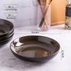 imageLERATIO Pasta BowlsCeramic 38oz Pasta Bowls90quot Reactive Glaze Pasta Bowl Set of 4Microwave ampamp DishwasherOven SafeLarge Wide Serving Bowls for Salad Dessert PizzaScratch ResistantChestnutCoffee