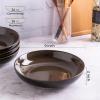 imageLERATIO Pasta BowlsCeramic 38oz Pasta Bowls90quot Reactive Glaze Pasta Bowl Set of 4Microwave ampamp DishwasherOven SafeLarge Wide Serving Bowls for Salad Dessert PizzaScratch ResistantChestnutCoffee