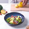 imageLERATIO Pasta BowlsCeramic 38oz Pasta Bowls90quot Reactive Glaze Pasta Bowl Set of 4Microwave ampamp DishwasherOven SafeLarge Wide Serving Bowls for Salad Dessert PizzaScratch ResistantChestnutBlue