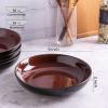 imageLERATIO Pasta BowlsCeramic 38oz Pasta Bowls90quot Reactive Glaze Pasta Bowl Set of 4Microwave ampamp DishwasherOven SafeLarge Wide Serving Bowls for Salad Dessert PizzaScratch ResistantChestnutRed