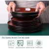 imageLERATIO Pasta BowlsCeramic 38oz Pasta Bowls90quot Reactive Glaze Pasta Bowl Set of 4Microwave ampamp DishwasherOven SafeLarge Wide Serving Bowls for Salad Dessert PizzaScratch ResistantChestnutRed