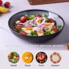 imageLERATIO Pasta BowlsCeramic 38oz Pasta Bowls90quot Reactive Glaze Pasta Bowl Set of 4Microwave ampamp DishwasherOven SafeLarge Wide Serving Bowls for Salad Dessert PizzaScratch ResistantChestnutGray Blue