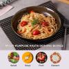 imageLERATIO Pasta BowlsCeramic 38oz Pasta Bowls90quot Reactive Glaze Pasta Bowl Set of 4Microwave ampamp DishwasherOven SafeLarge Wide Serving Bowls for Salad Dessert PizzaScratch ResistantChestnutCoffee