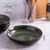 imageLERATIO Pasta BowlsCeramic 38oz Pasta Bowls90quot Reactive Glaze Pasta Bowl Set of 4Microwave ampamp DishwasherOven SafeLarge Wide Serving Bowls for Salad Dessert PizzaScratch ResistantChestnutGreen