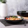 imageLERATIO Pasta BowlsCeramic 38oz Pasta Bowls90quot Reactive Glaze Pasta Bowl Set of 4Microwave ampamp DishwasherOven SafeLarge Wide Serving Bowls for Salad Dessert PizzaScratch ResistantChestnutGreen