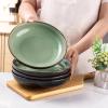 imageLERATIO Pasta BowlsCeramic 38oz Pasta Bowls90quot Reactive Glaze Pasta Bowl Set of 4Microwave ampamp DishwasherOven SafeLarge Wide Serving Bowls for Salad Dessert PizzaScratch ResistantChestnutLight Green
