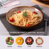 imageLERATIO Pasta BowlsCeramic 38oz Pasta Bowls90quot Reactive Glaze Pasta Bowl Set of 4Microwave ampamp DishwasherOven SafeLarge Wide Serving Bowls for Salad Dessert PizzaScratch ResistantChestnutKhaki