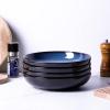 imageLERATIO Pasta BowlsCeramic 38oz Pasta Bowls90quot Reactive Glaze Pasta Bowl Set of 4Microwave ampamp DishwasherOven SafeLarge Wide Serving Bowls for Salad Dessert PizzaScratch ResistantChestnutBlue