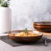 imageLERATIO Pasta BowlsCeramic 38oz Pasta Bowls90quot Reactive Glaze Pasta Bowl Set of 4Microwave ampamp DishwasherOven SafeLarge Wide Serving Bowls for Salad Dessert PizzaScratch ResistantChestnutKhaki