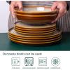 imageLERATIO Pasta BowlsCeramic 38oz Pasta Bowls90quot Reactive Glaze Pasta Bowl Set of 4Microwave ampamp DishwasherOven SafeLarge Wide Serving Bowls for Salad Dessert PizzaScratch ResistantChestnutKhaki