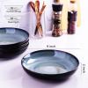 imageLERATIO Pasta BowlsCeramic 38oz Pasta Bowls90quot Reactive Glaze Pasta Bowl Set of 4Microwave ampamp DishwasherOven SafeLarge Wide Serving Bowls for Salad Dessert PizzaScratch ResistantChestnutGray White